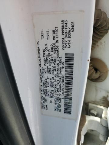 5TEGN92N72Z140269 - 2002 TOYOTA TACOMA DOUBLE CAB PRERUNNER WHITE photo 12