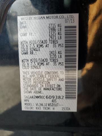 5N1AR2MM9EC609382 - 2014 NISSAN PATHFINDER S BLACK photo 13
