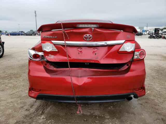 2T1BU4EE1CC872688 - 2012 TOYOTA COROLLA BASE RED photo 6