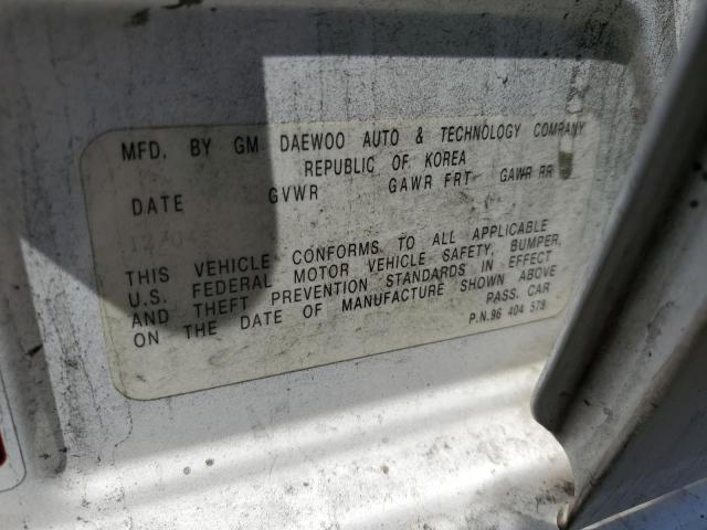 KL1TD52625B384348 - 2005 CHEVROLET AVEO BASE WHITE photo 12