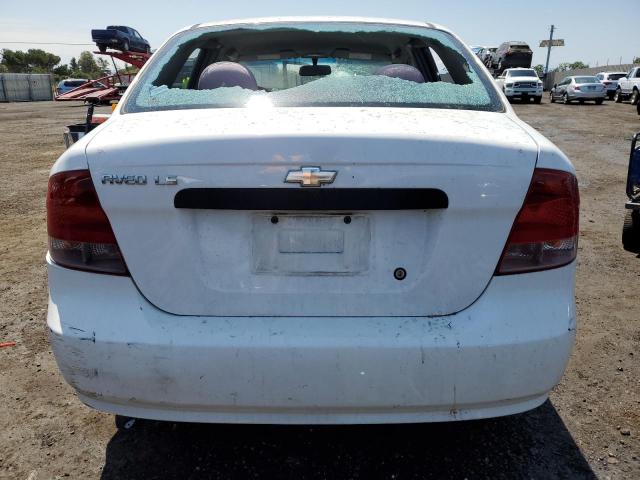 KL1TD52625B384348 - 2005 CHEVROLET AVEO BASE WHITE photo 6