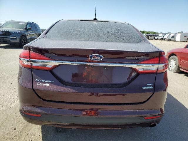 3FA6P0HD7HR335674 - 2017 FORD FUSION SE MAROON photo 6