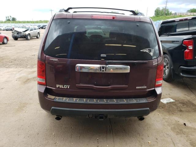 5FNYF3H94BB026501 - 2011 HONDA PILOT TOURING BURGUNDY photo 6