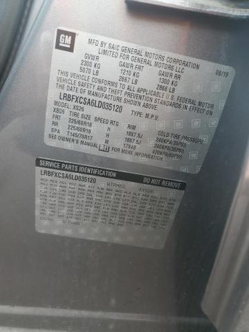 LRBFXCSA6LD035120 - 2020 BUICK ENVISION ESSENCE ნაცრისფერი ფოტო 13