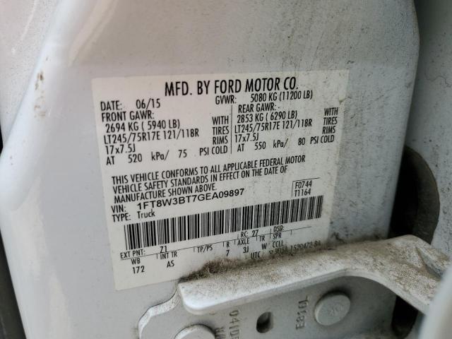 1FT8W3BT7GEA09897 - 2016 FORD F350 SUPER DUTY WHITE photo 12