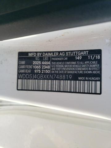 WDDSJ4GBXKN748819 - 2019 MERCEDES-BENZ CLA 250 4MATIC WHITE photo 13