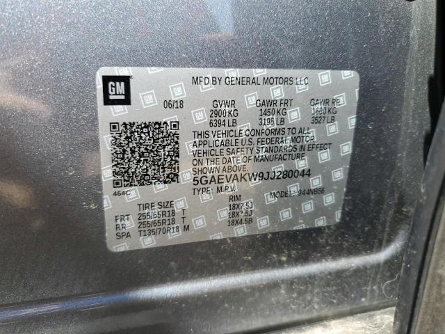 5GAEVAKW9JJ280044 - 2018 BUICK ENCLAVE ESSENCE 银色 照片 12