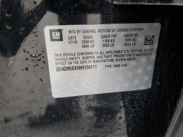 2G4GM5EX8H9104111 - 2017 BUICK REGAL BLACK photo 12