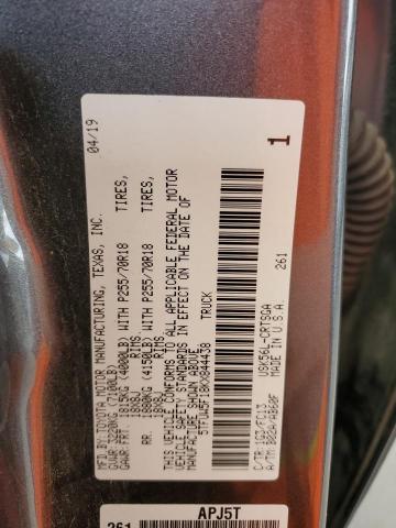 5TFUW5F18KX844438 - 2019 TOYOTA TUNDRA DOUBLE CAB SR/SR5 CHARCOAL photo 12