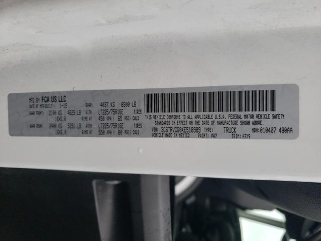 3C6TRVCG0KE518989 - 2019 RAM PROMASTER 2500 HIGH WHITE photo 13