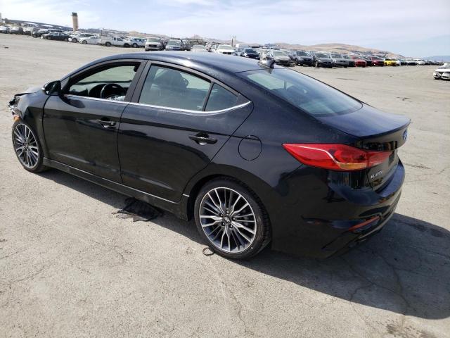 KMHD04LB8JU591495 - 2018 HYUNDAI ELANTRA SPORT BLACK photo 2