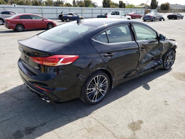 KMHD04LB8JU591495 - 2018 HYUNDAI ELANTRA SPORT BLACK photo 3