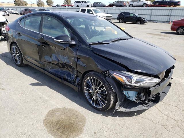 KMHD04LB8JU591495 - 2018 HYUNDAI ELANTRA SPORT BLACK photo 4