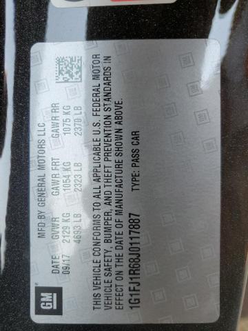 1G1FJ1R68J0117887 - 2018 CHEVROLET CAMARO ZL1 黑色 照片 12