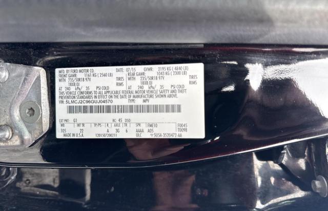 5LMCJ2C96GUJ04570 - 2016 LINCOLN MKC SELECT შავი ფოტო 10