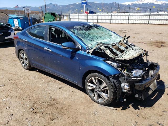 KMHDH4AE4GU476388 - 2016 HYUNDAI ELANTRA SE BLUE photo 4