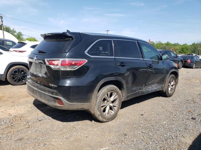 5TDJKRFH2ES023445 - 2014 TOYOTA HIGHLANDER XLE BLACK photo 3