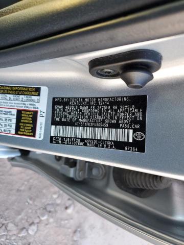 4T1BF1FKXFU905459 - 2015 TOYOTA CAMRY LE SILVER photo 13