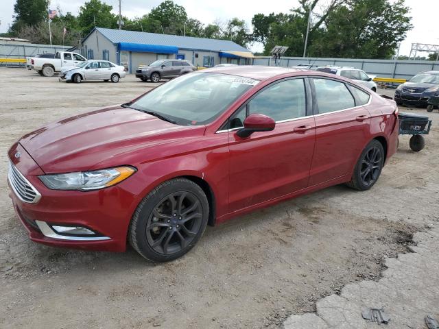 3FA6P0HDXJR240581 - 2018 FORD FUSION SE MAROON photo 1