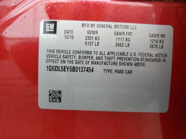 1G6DL5EY6B0137454 - 2011 CADILLAC CTS PERFORMANCE COLLECTION Бордовый фото 13