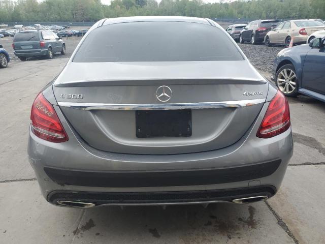 55SWF4KB5GU102211 - 2016 MERCEDES-BENZ C 300 4MATIC GRAY photo 6