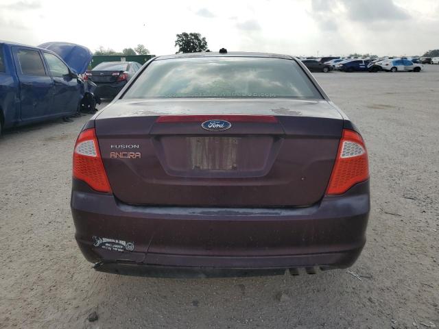 3FAHP0GA3CR246631 - 2012 FORD FUSION S MAROON photo 6