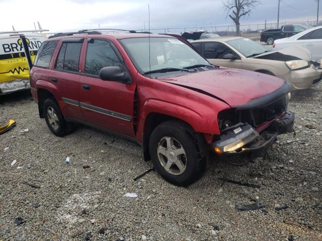 1GNDT13S822380473 - 2002 CHEVROLET TRAILBLAZE RED photo 4