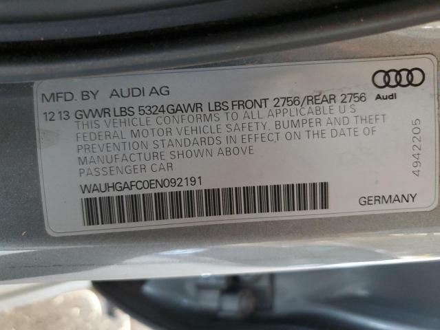 WAUHGAFC0EN092191 - 2014 AUDI A6 PRESTIGE Gümüş foto 12