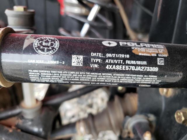 4XASEE570JA273309 - 2018 POLARIS SPORTSMAN 570 EPS 红色 照片 10