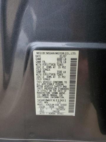 5N1AR18W67C631901 - 2007 NISSAN PATHFINDER LE 灰色 照片 13