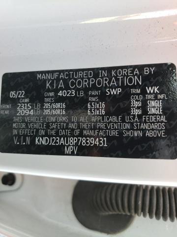 KNDJ23AU8P7839431 - 2023 KIA SOUL LX WHITE photo 12