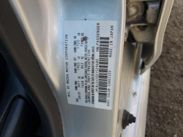 JM1BJ245021529680 - 2002 MAZDA PROTEGE PR5 SILVER photo 12