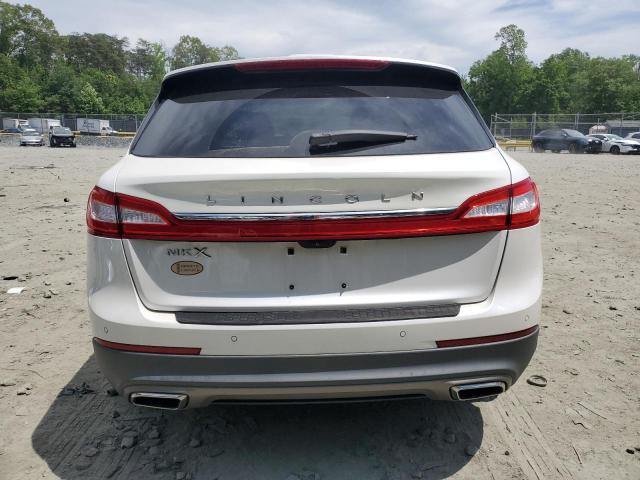 2LMPJ6LR3GBL29535 - 2016 LINCOLN MKX RESERVE WHITE photo 6