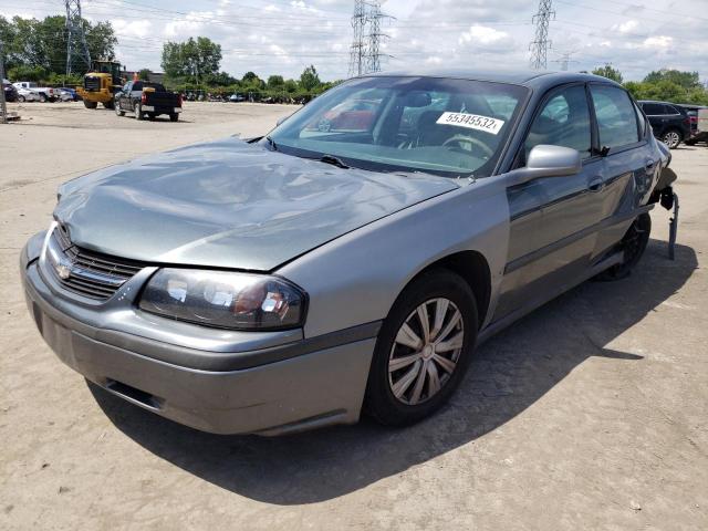 2G1WF55E249254274 - 2004 CHEVROLET IMPALA GRAY photo 2