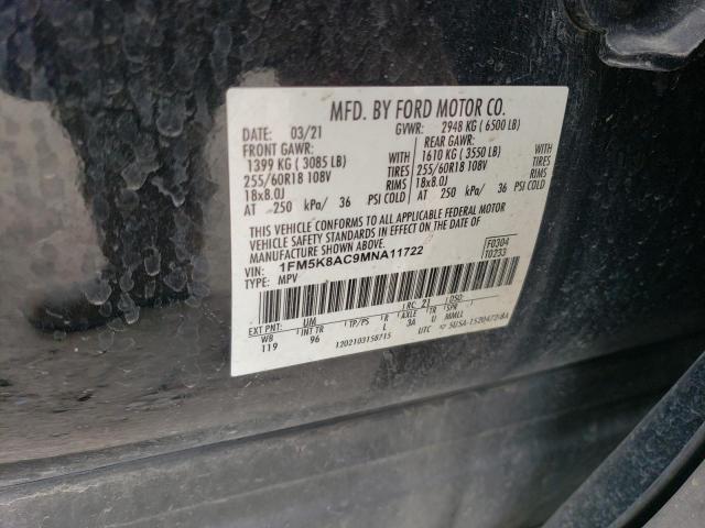 1FM5K8AC9MNA11722 - 2021 FORD EXPLORER POLICE INTERCEPTOR 黑色 照片 13