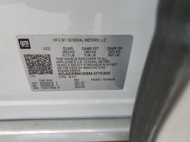 5GAERBKW8MJ270300 - 2021 BUICK ENCLAVE ESSENCE 白色 照片 12