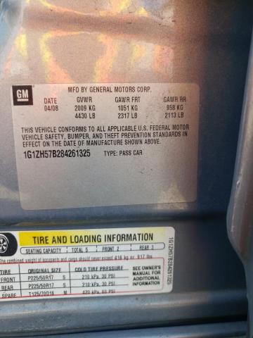 1G1ZH57B284261325 - 2008 CHEVROLET MALIBU 1LT BLUE photo 12