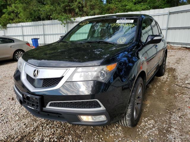 2HNYD2H57AH529634 - 2010 ACURA MDX ADVANCE BLACK photo 2