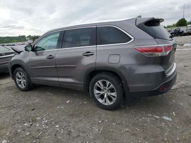 5TDJKRFH4FS211093 - 2015 TOYOTA HIGHLANDER XLE GRAY photo 2