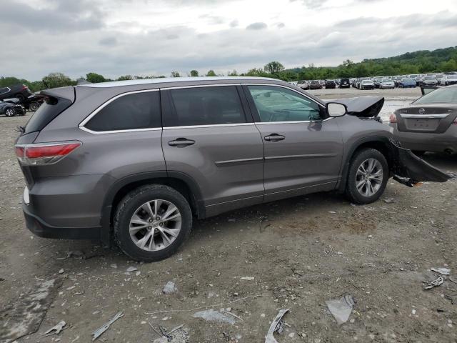 5TDJKRFH4FS211093 - 2015 TOYOTA HIGHLANDER XLE GRAY photo 3