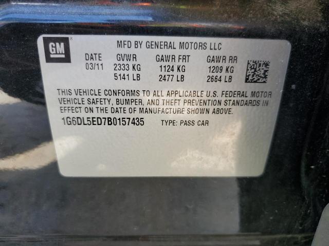 1G6DL5ED7B0157435 - 2011 CADILLAC CTS PERFORMANCE COLLECTION Negro foto 12