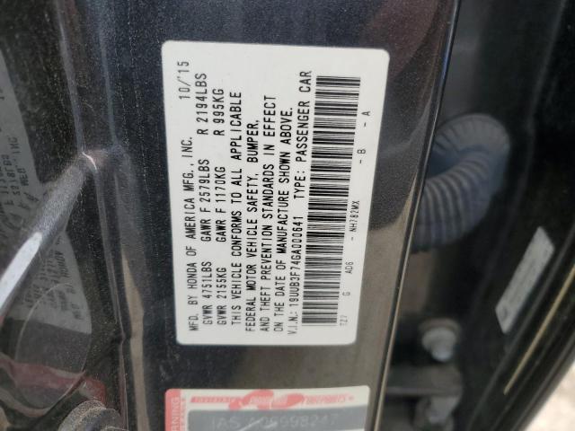 19UUB3F74GA000641 - 2016 ACURA TLX ADVANCE GRAY photo 12