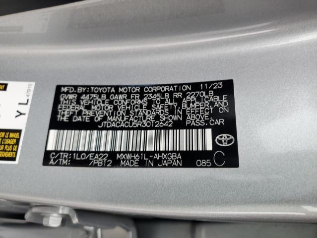 JTDACACU5R3012642 - 2024 TOYOTA PRIUS PRIM SE SILVER photo 13