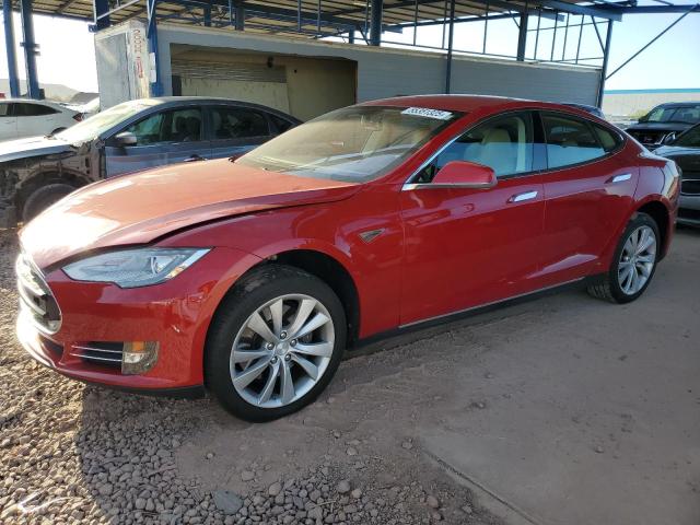 5YJSA1CN6DFP22275 - 2013 TESLA MODEL S RED photo 1