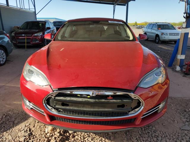 5YJSA1CN6DFP22275 - 2013 TESLA MODEL S RED photo 5