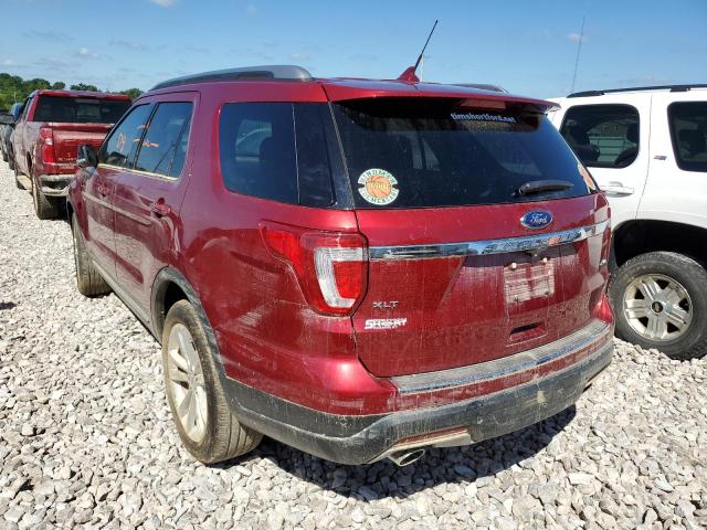 1FM5K8D88JGC32235 - 2018 FORD EXPLORER XLT MAROON photo 3