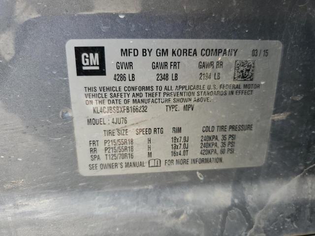 KL4CJBSBXFB166232 - 2015 BUICK ENCORE CONVENIENCE 灰色 照片 14