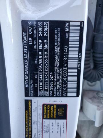 WDC0G4KBXKV184140 - 2019 MERCEDES-BENZ GLC 300 4MATIC WHITE photo 13