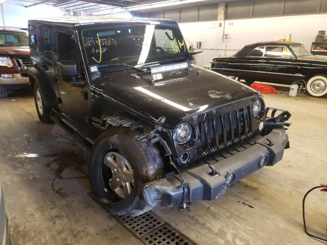 1C4BJWDG2HL705134 - 2017 JEEP WRANGLER U SPORT BLACK photo 1