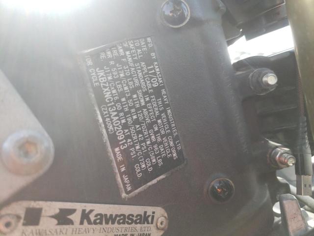 JKBZXNC13AA020913 - 2010 KAWASAKI ZX1400 C BLACK photo 10